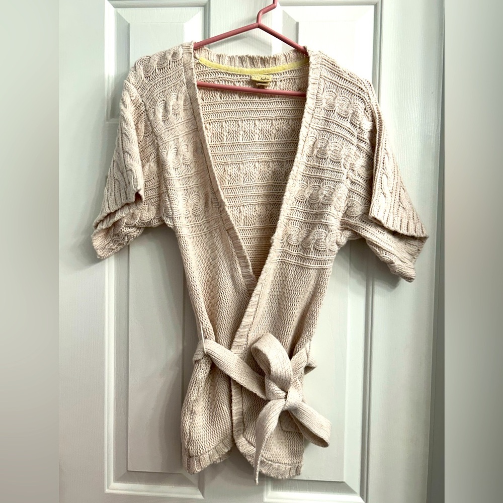 DAYTRIP Cable-Knit Sweater with Wrap Around Tie
